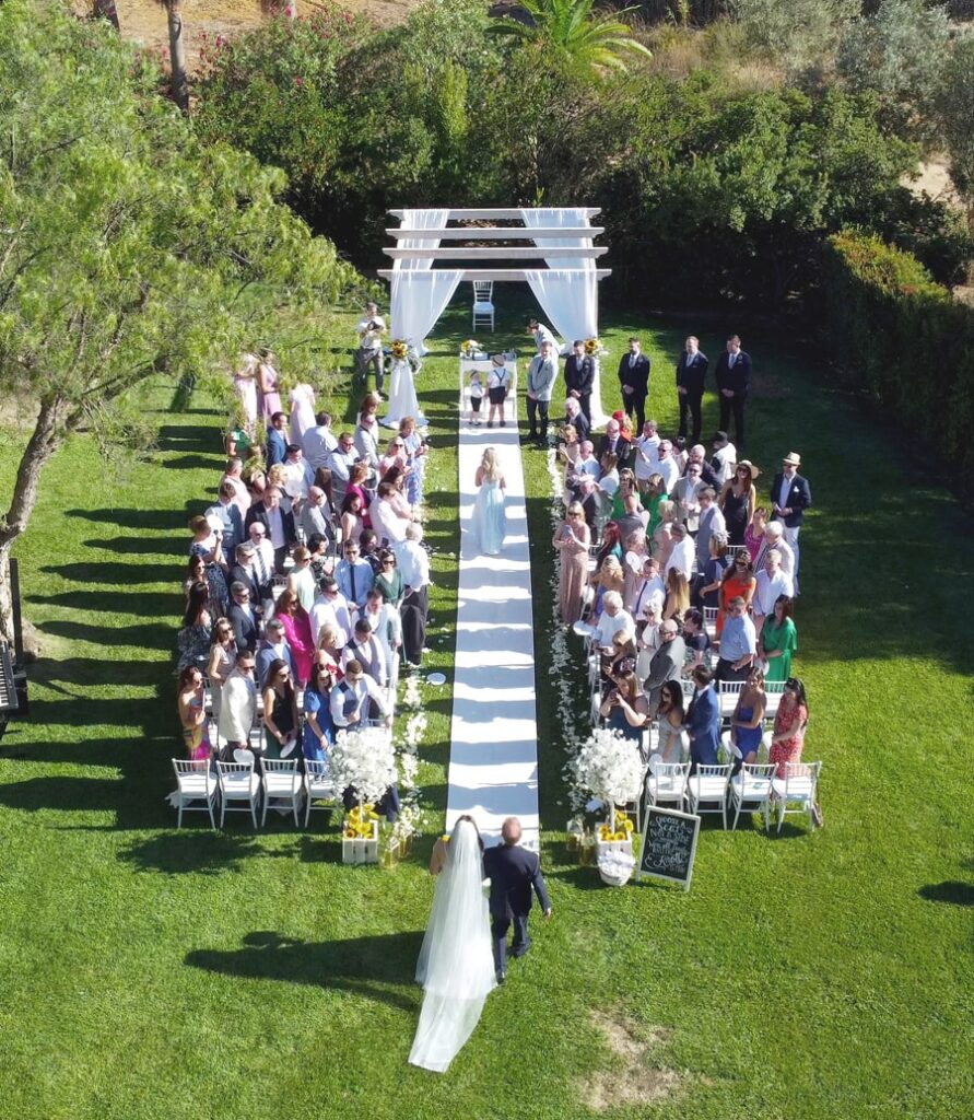 wedding drone aerial algarve
